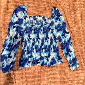 Blue Tie-Dye Women's Top